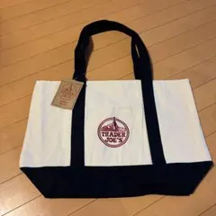 Trader Joe's トートバッグ ホワイト/ネイビー