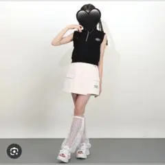 PINKHUNT レッグウォーマー　白　ネット　網