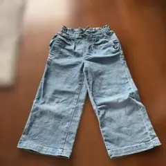デニムブルー ワイドパンツ サイズ130