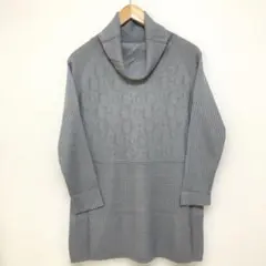 HOCO LINE グレー ロゴ入り ニットセーター 長袖　M〜L