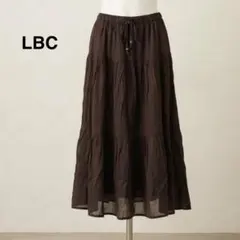LBC ティアード スカート ロング フレアスカート 綿100% ウエストゴムのサムネイル