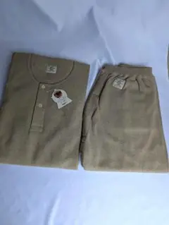 【未使用】ALPHA カシミヤ 上下セット タグ付き Lサイズ ベージュ