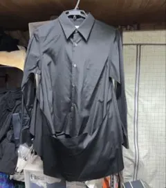 新品未使用】ブラックコムデギャルソン 26SS ZIP ブラウス Lサイズ