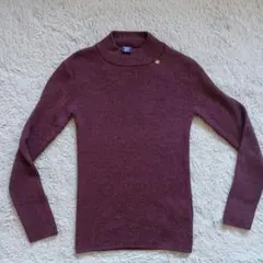 ANNASUI mini 長袖ニット　ワインレッド　ラメ　アンゴラ混　140