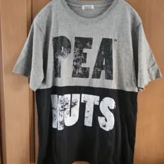 公式PEANUTS スヌーピー 半袖Tシャツ グレー/ブラック