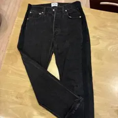 ブラックデニム ストレートパンツ