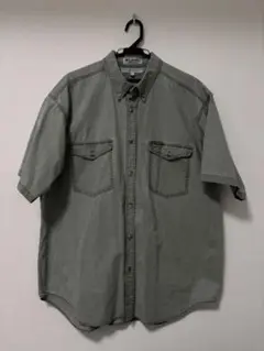 Columbia 半袖 ワークシャツ シャツ L グレー カーキ