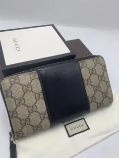 美品‼️ グッチ　GUCCI 財布　長財布　GGスプリーム ラウンドファスナーのサムネイル