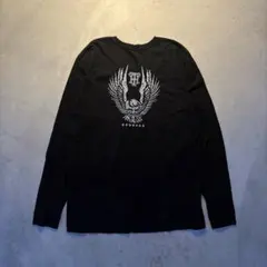 00s y2k オールドトミー 長袖 カットソー 刺繍 ブラック 鷹 M ロンT