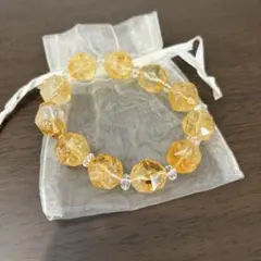 天然石シトリン　ブレスレット　15㎜