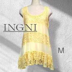 INGNI イエロー ノースリーブチュニック M