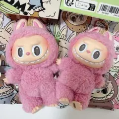 ☆結空☆【正規】ラブブ マカロン ブラウン　ピンク2点セット 2025年最新】labubu マカロン ピンクの人気アイテム - メルカリ