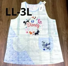 ♥新品♥大きいサイズ Disney Catエプロン LL-3L （ミント）保育士のサムネイル