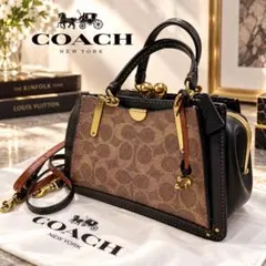 COACH がま口 ショルダー シグネチャー キスロック ドリーマー21