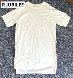 大きめサイズ★R JUBILEE★サイドスリットロング丈 半袖Tシャツ 日本製のサムネイル