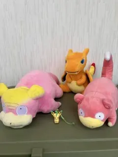 ポケモンぬいぐるみ　ガラルヤドン、ヤドン、リザードン、リーフィア鈴　まとめ売り