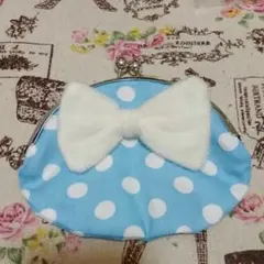 【ハンドメイド】ドット柄 がま口財布