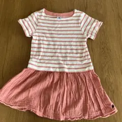 PETIT BATEAU ストライプ 半袖ワンピース 116cm