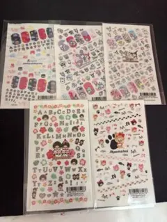 サンリオトキドキ＆モンチッチネイルシール5枚セット❤︎