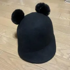 ZARA ポンポン付き黒キャップのサムネイル