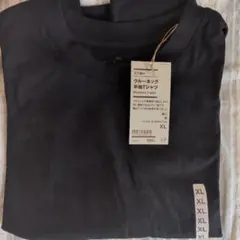 【無印良品】天竺編みクルーネック半袖Tシャツ XL 黒