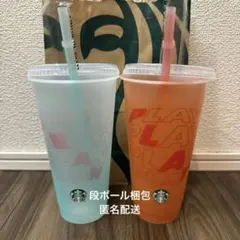 スタバ　2025ミステリーカラーチェンジングリユーザブルカップ　専用ストロー