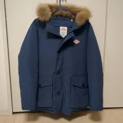 DANTON ネイビー ダウンジャケット ファー付き