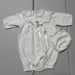 ベビー　セレモニードレス　退院着　帽子付き　新生児