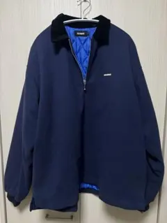 XLARGE ネイビー ハーフジップトレーナー