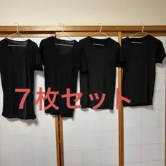 ユニクロ紳士肌着半袖ホワイト&ブラックの７枚セット