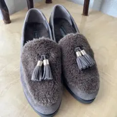 ブラウンファー付きモカシン