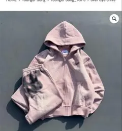 YOUNGER SONG ピンク スウェットセットアップ