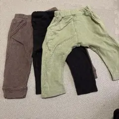 GU等　ベビーズボン　 パンツ 3枚セット 80cm保育園着
