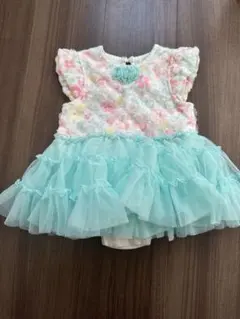 【値下げ】ベビードレス ピンクとミントグリーン 花柄