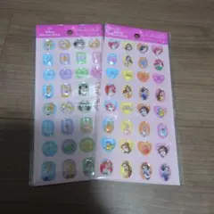 セリア　DISNEY　PRINCESS　ストーンシール　セット
