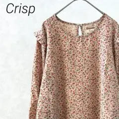 Crisp ブラウス 長袖 クルーネック 小花柄 ボリューム袖 フェミニンのサムネイル
