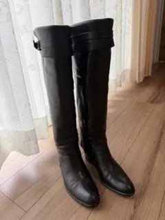 【本革×細見え】MODE KAORI ロングブーツ 23.5cm／秋冬コーデに◎