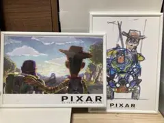 PIXAR 30周年記念　アートポスター　トイストーリー　額付き