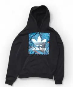 アディダス　オリジナルス　adidas グラフィックパーカー 黒　ブラック　S