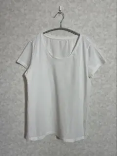 GU ホワイト 半袖 Tシャツ コットン ストレッチ