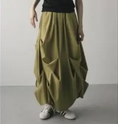 値下⭐︎STYLEMIXER スタイルミキサー ランダムタッキングスカート Sのサムネイル
