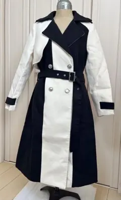 新品 未使用 数式プリント ロングコート ブラック ゆったりサイズ 