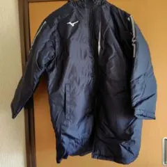 未使用品傷あり箱根駅伝100回大会Mizuno フード付きベンチコート ネイビー