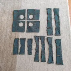 ミナペルホネン　タンバリン dop　はぎれ　生地　スモーキーグリーン&ブラウン