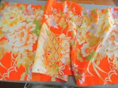 正絹・昭和のたおやかな錦紗地ハギレ・34cm巾・長90cm・細工用に