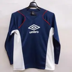 umbro ネイビー/ホワイト 長袖シャツ