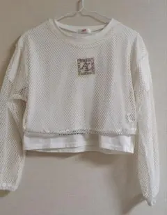 ALGY 長袖メッシュ＆半袖Tシャツ　S150　白