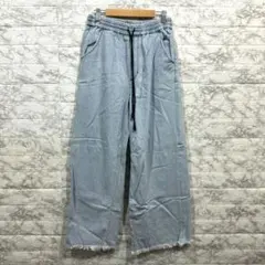 アズールバイマウジー デニム ワイド ウエストゴム レディース