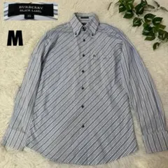 BURBERRY BLACK LABEL ストライプ長袖シャツ 39 M 日本製