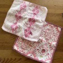 未使用　Burberry ANNA SUIピンク花柄　タオルハンカチ